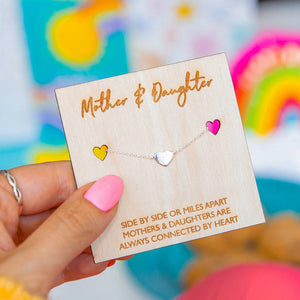 Mothers And Daughters Connected By Heart Bracelet