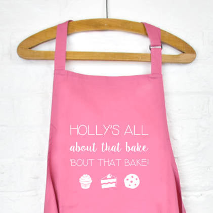 Personalised All About That Bake Apron