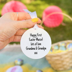 Personalised Baby's First Easter Egg Wreath Decoration