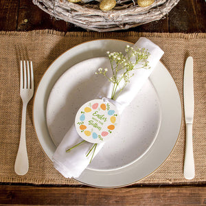 Personalised 'Easter With The' Egg Wreath Napkin Holder