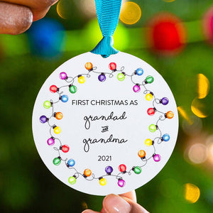 Personalised "First Christmas As" Christmas Tree Decoration