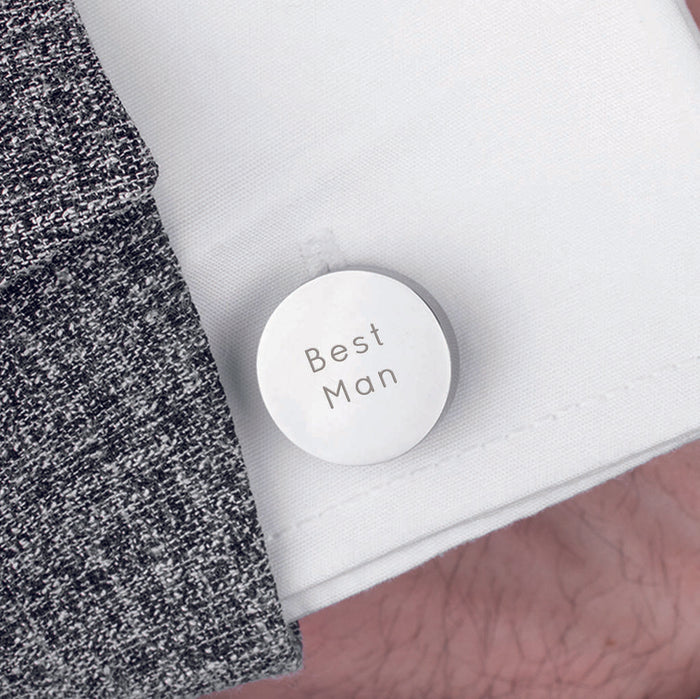 Personalised Circle Cufflinks