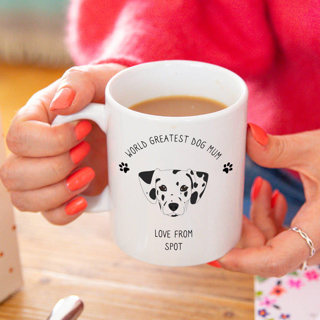 Personalised 'World's best dog Mum' Dog Breed Mug