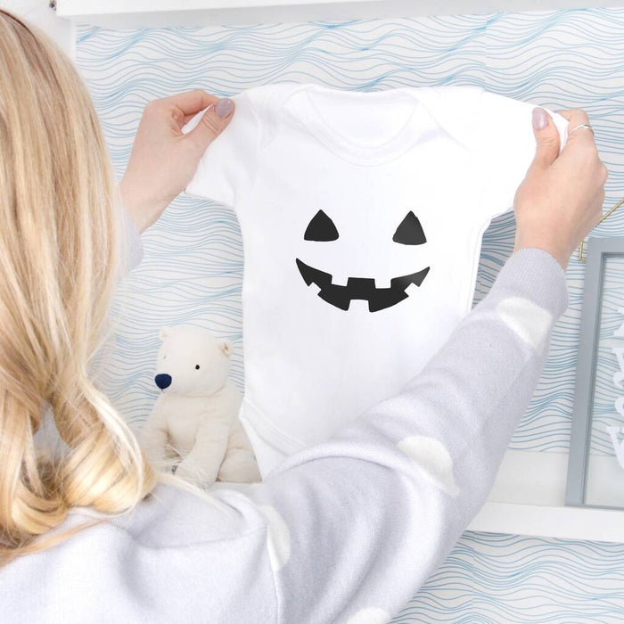 Pumpkin Face' Halloween Baby Grow