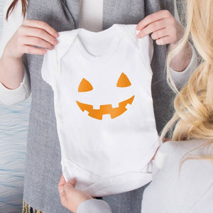 Pumpkin Face' Halloween Baby Grow