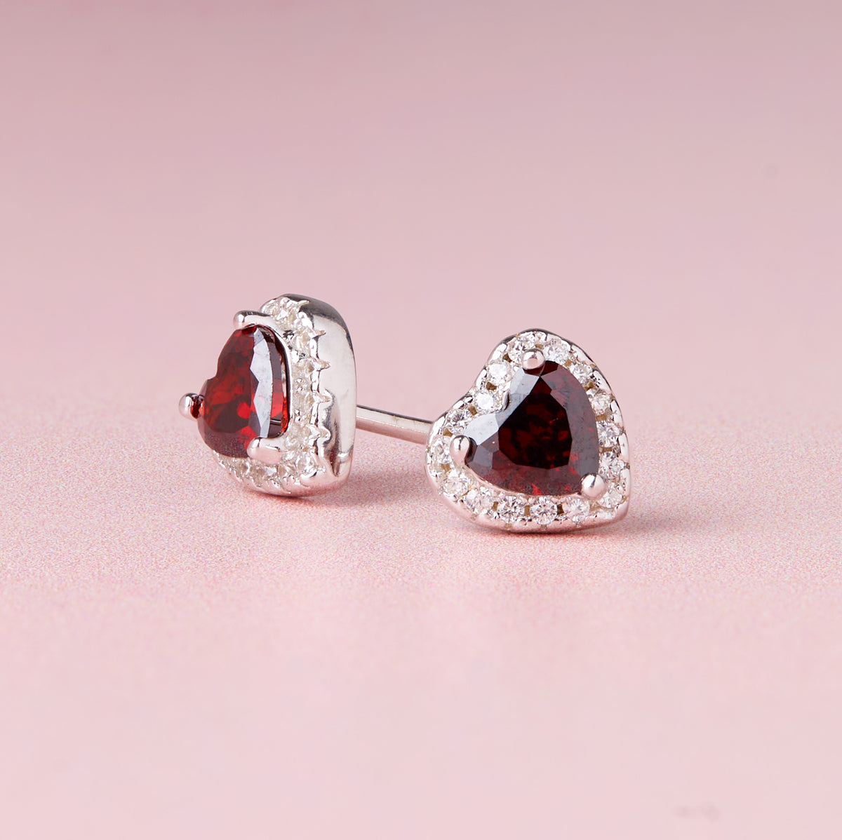 January Birthstone Earrings Garnet