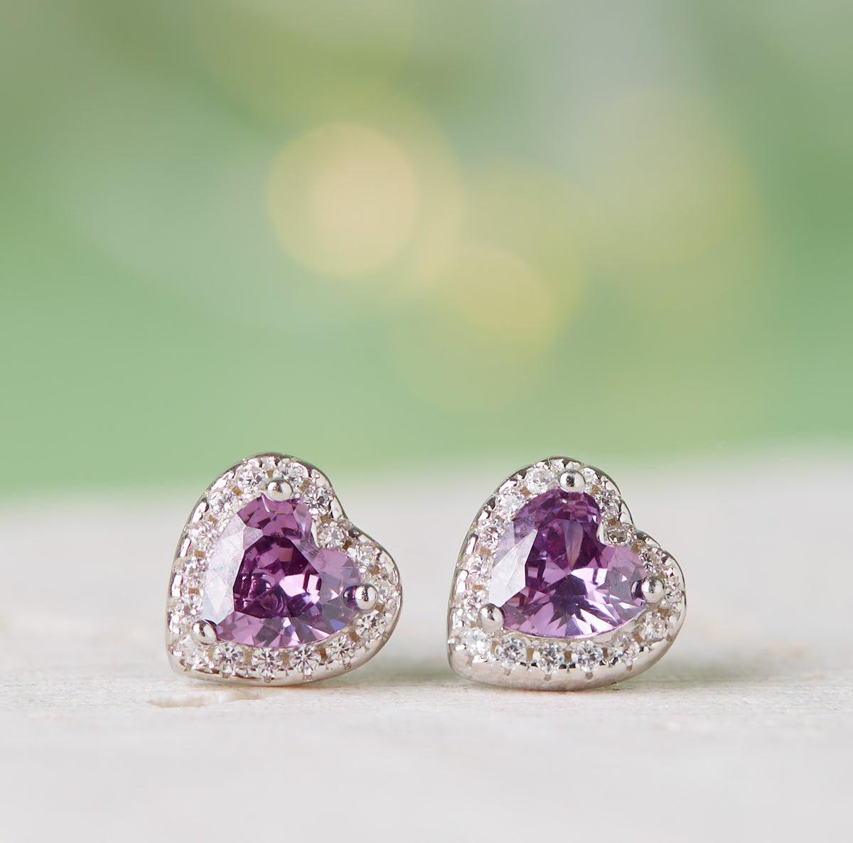 February Birthstone Earrings Amethyst