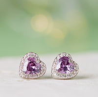 February Birthstone Earrings Amethyst