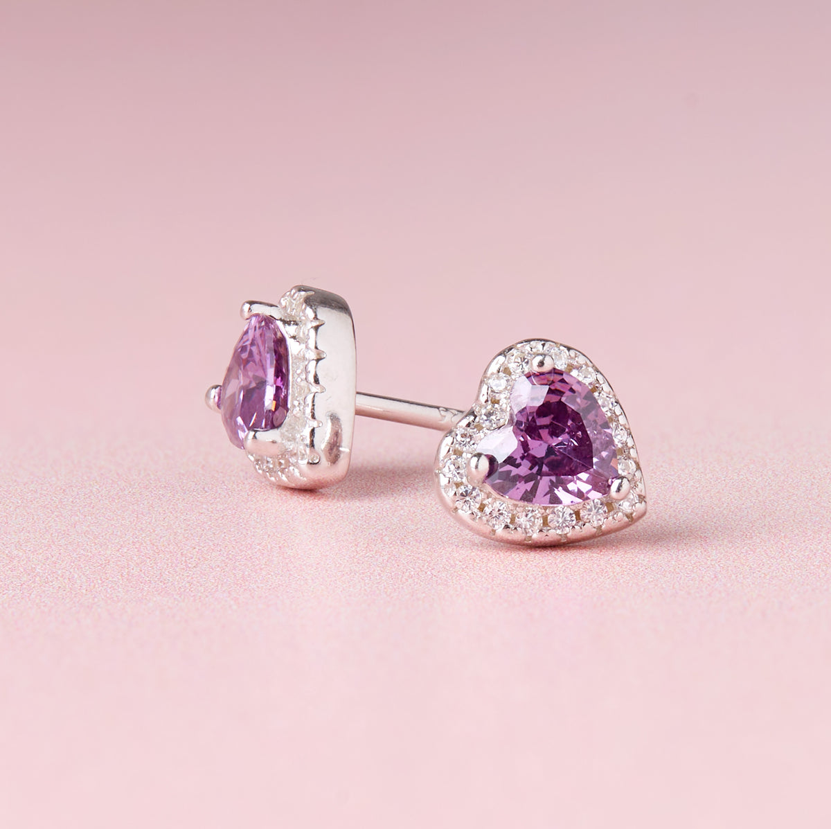 February Birthstone Earrings Amethyst