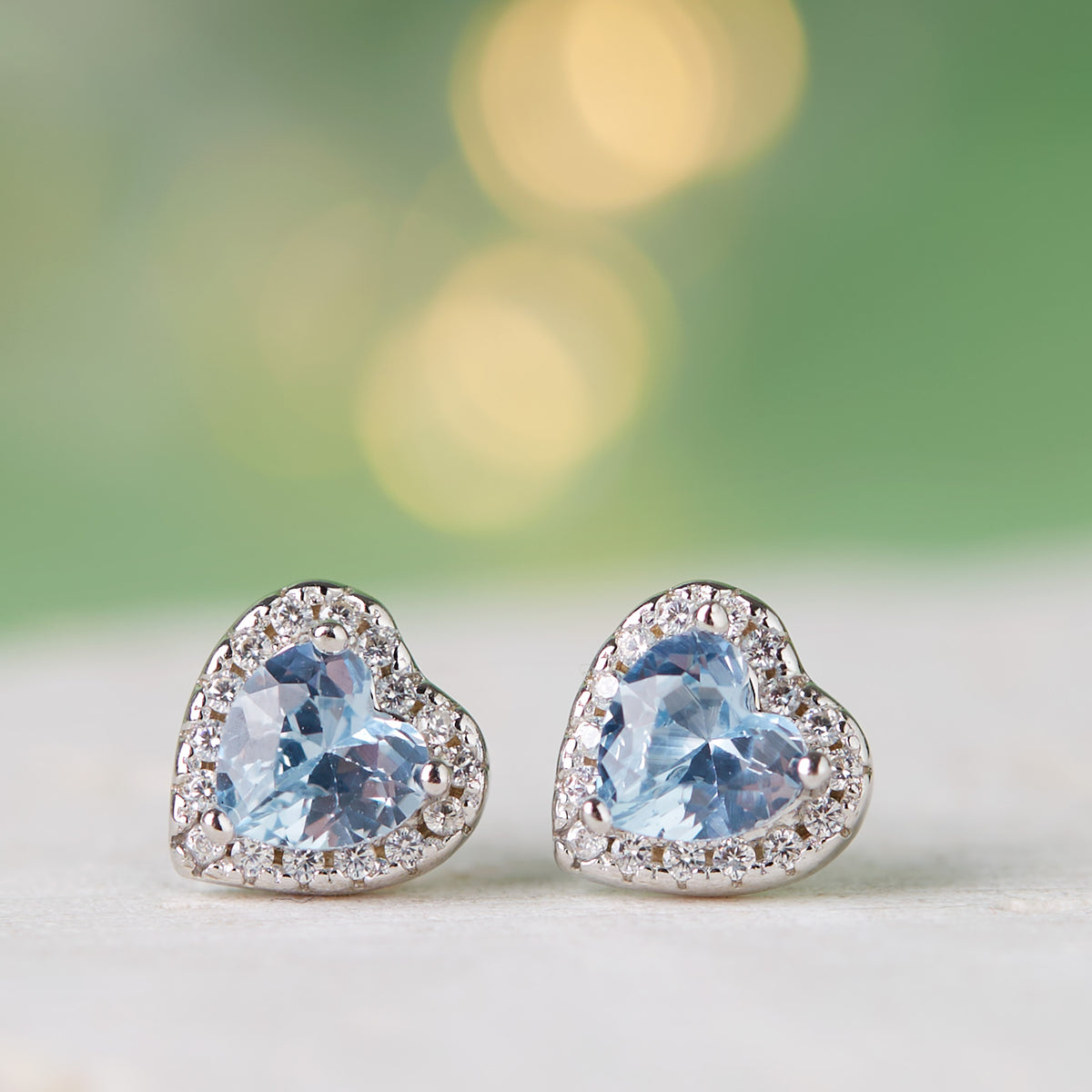 March Birthstone Earrings Aquamarine