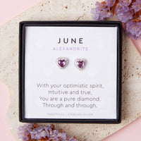 June Birthstone Earrings Alexandrite