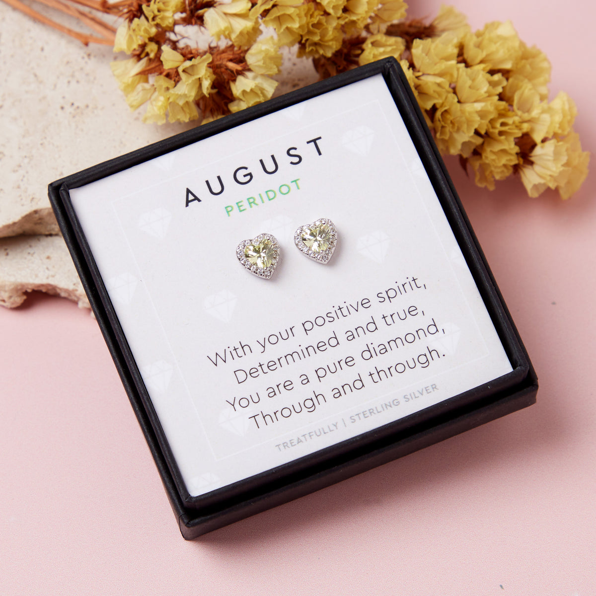August Birthstone Earrings Peridot