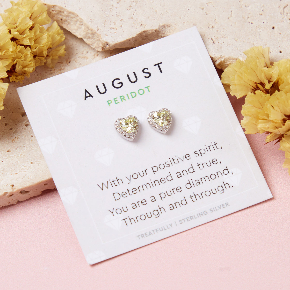 August Birthstone Earrings Peridot