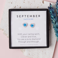 September Birthstone Earrings Sapphire
