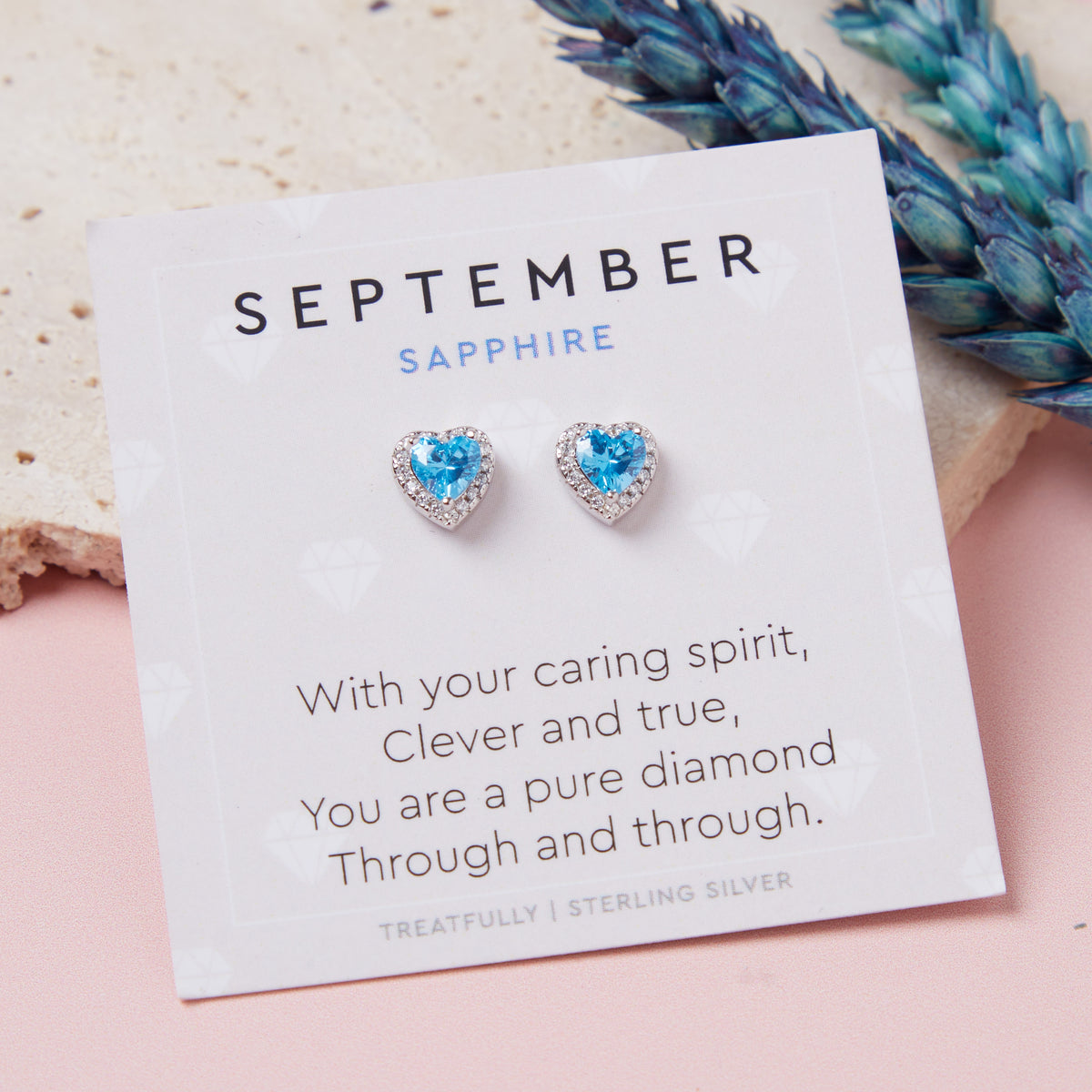 September Birthstone Earrings Sapphire