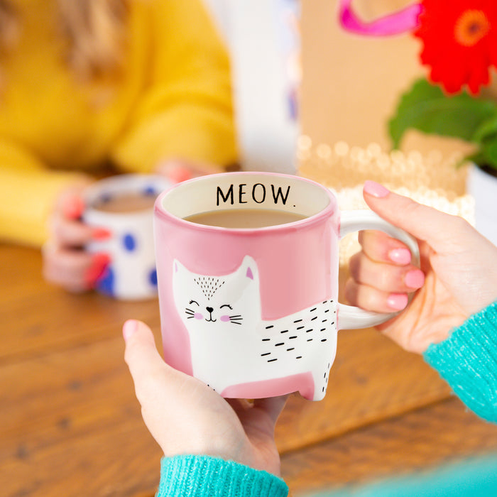 Ceramic Cat Footed Mug