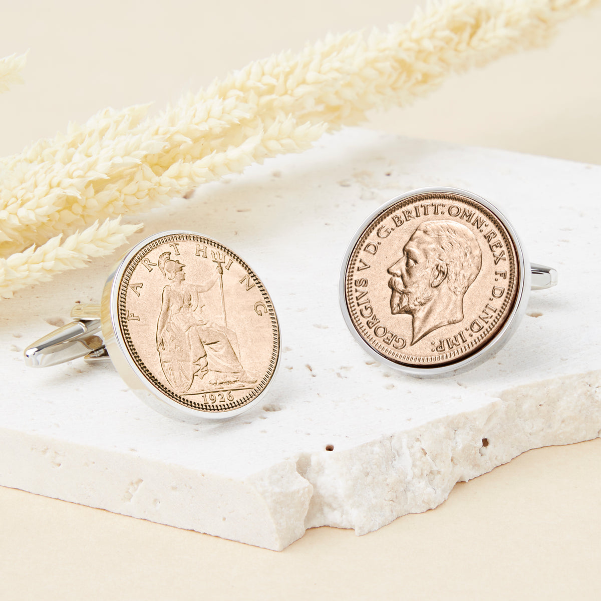 100th Birthday 1926 Farthing Coin Cufflinks
