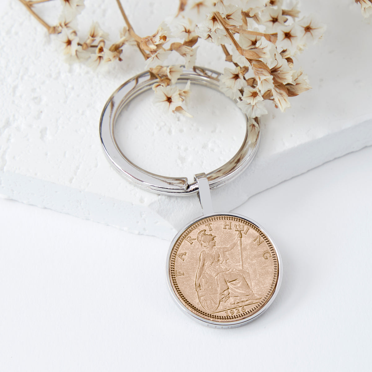 100th Birthday 1926 Farthing Coin Keyring