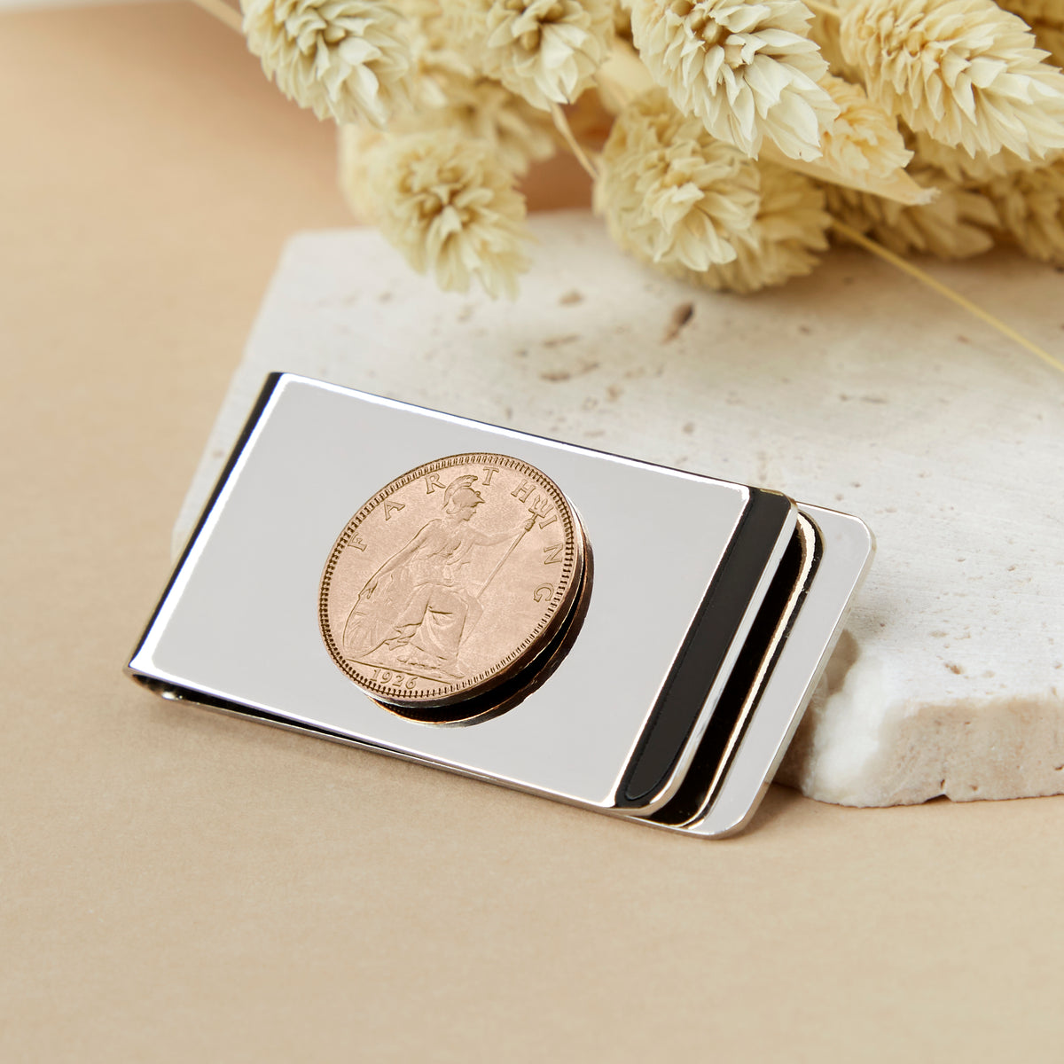 100th Birthday 1926 Farthing Coin Money Clip