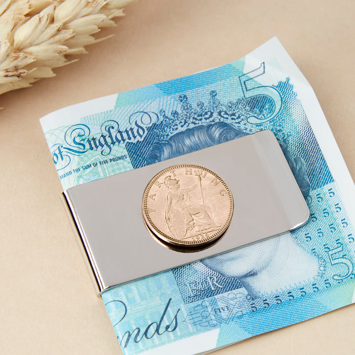 100th Birthday 1926 Farthing Coin Money Clip