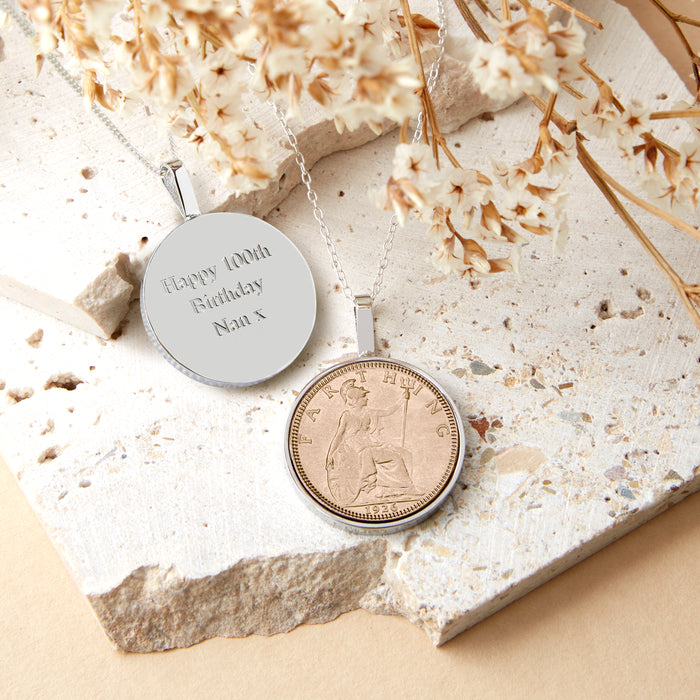100th Birthday 1926 Farthing Coin Necklace