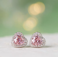 October Birthstone Earrings Pink Tourmaline
