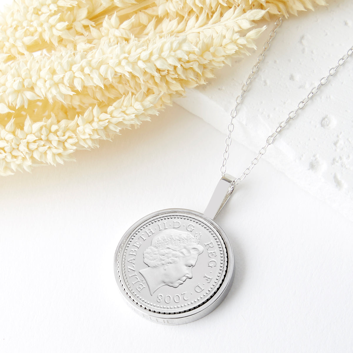 18th Birthday 2008 Five Pence Coin Necklace Pendant