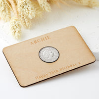 18th Birthday 2008 Five Pence Personalised Wallet Card