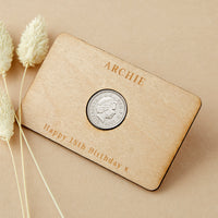 18th Birthday 2008 Five Pence Personalised Wallet Card