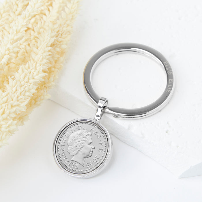 21st Birthday 2005 Five Pence Coin Keyring