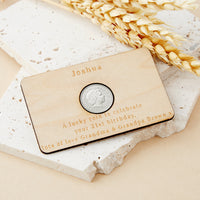 21st Birthday 2005 Five Pence Personalised Wallet Card