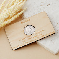 21st Birthday 2005 Five Pence Personalised Wallet Card