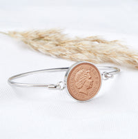 21st Birthday 2005 Penny Coin Bangle Bracelet