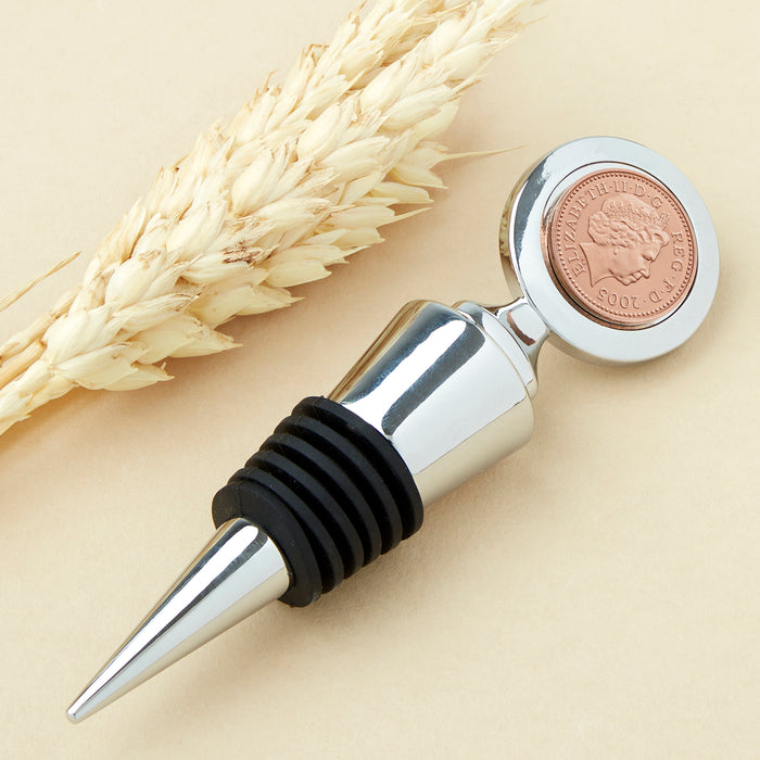 21st Birthday 2005 Penny Coin Bottle Stopper