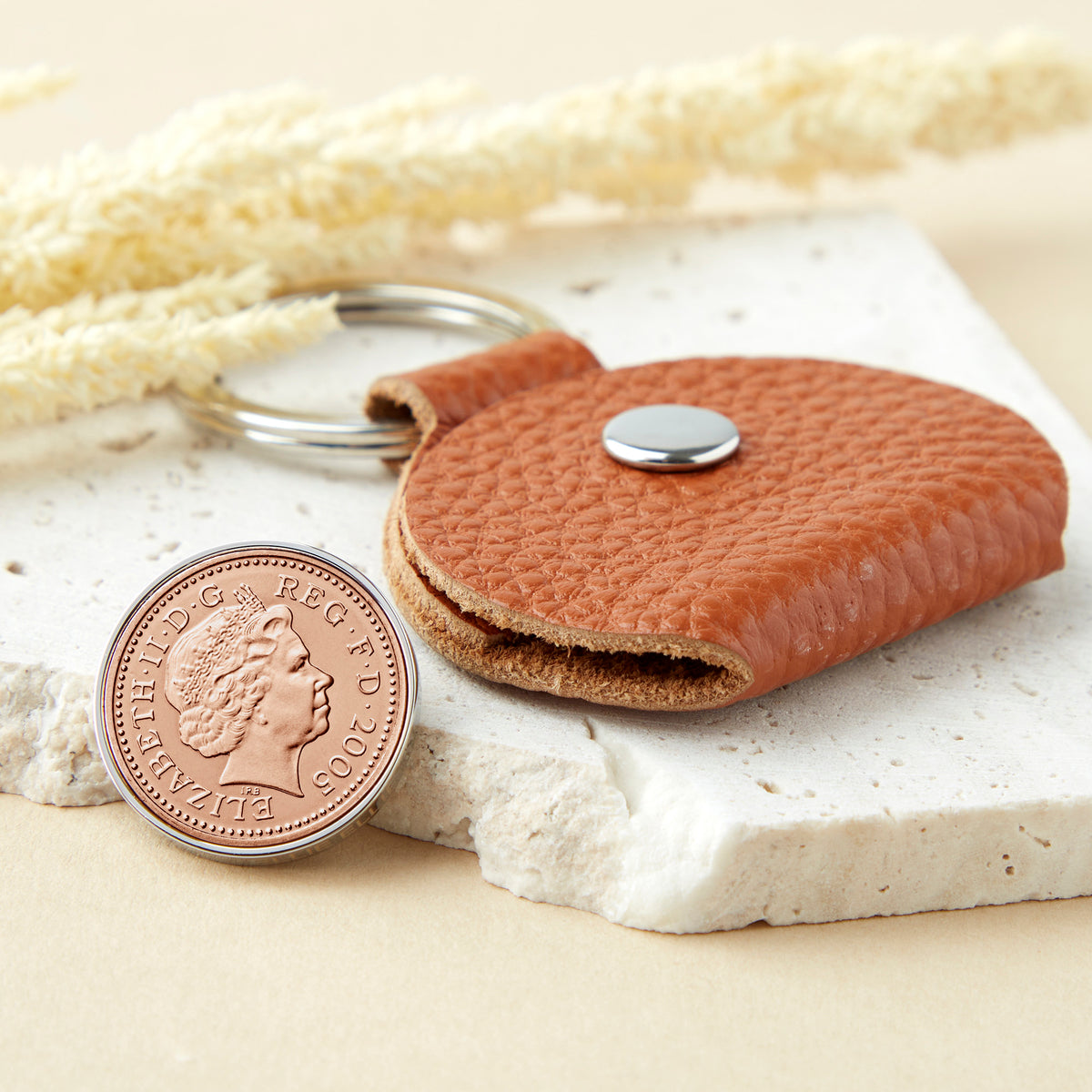 21st Birthday 2005 Penny Coin Keepsake Keyring