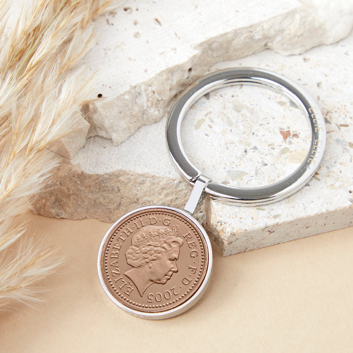 21st Birthday 2005 Penny Coin Keyring
