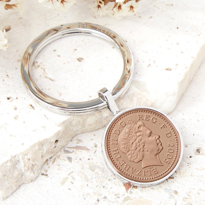 21st Birthday 2005 Penny Coin Keyring