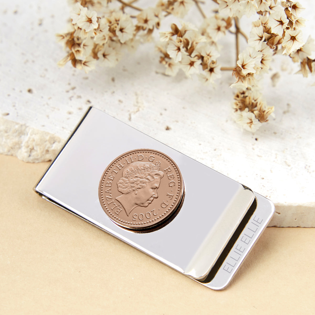 21st Birthday 2005 Penny Coin Money Clip
