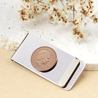 21st Birthday 2005 Penny Coin Money Clip