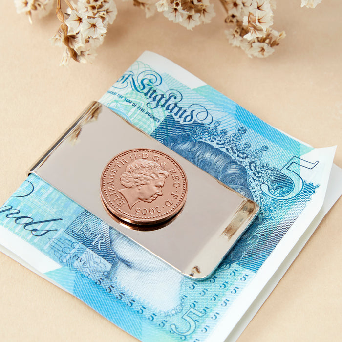 21st Birthday 2005 Penny Coin Money Clip