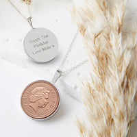 21st Birthday 2005 Penny Coin Pendant Necklace
