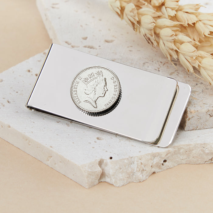 30th Birthday 1995 Five Pence 5p Money Clip