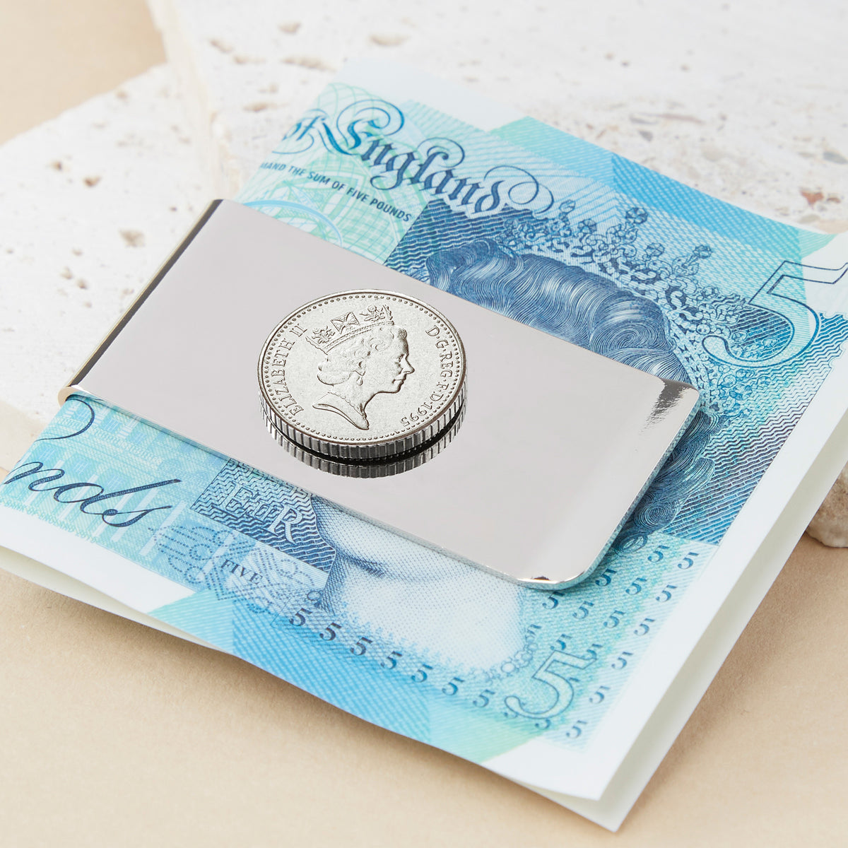 30th Birthday 1995 Five Pence 5p Money Clip