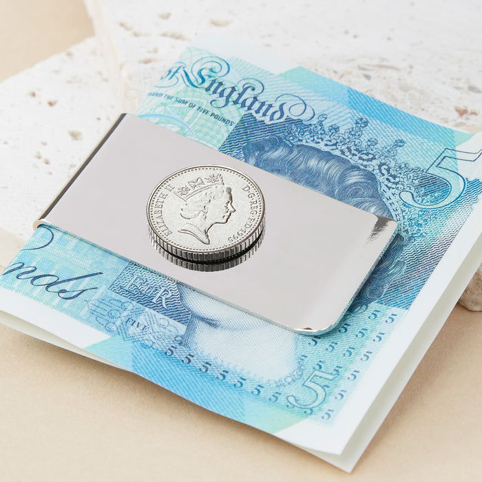 30th Birthday 1995 Five Pence 5p Money Clip