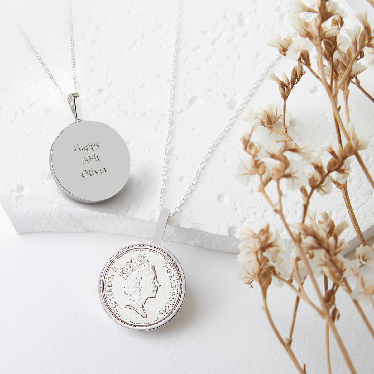 30th Birthday 1995 Five Pence 5p Necklace