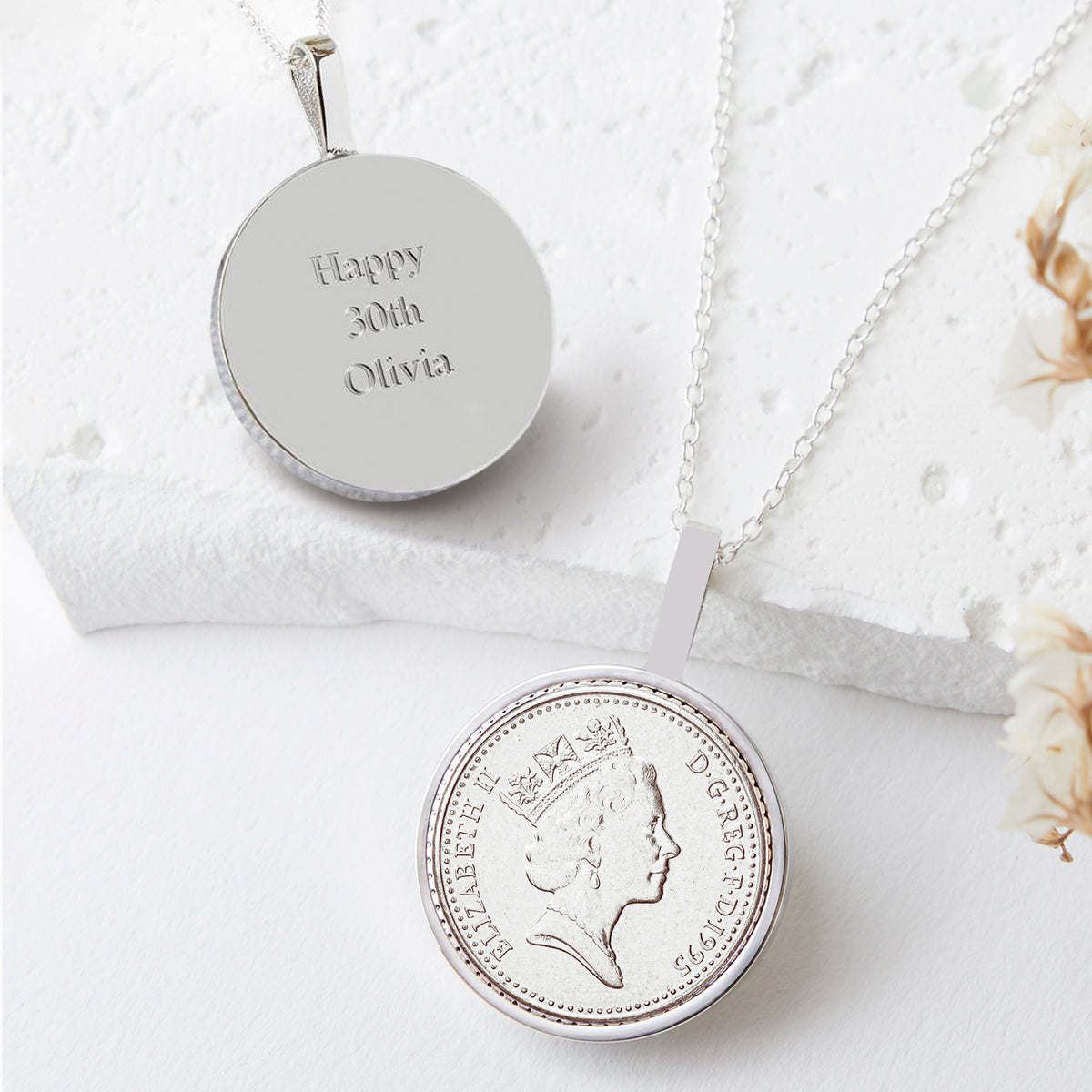 30th Birthday 1995 Five Pence 5p Necklace