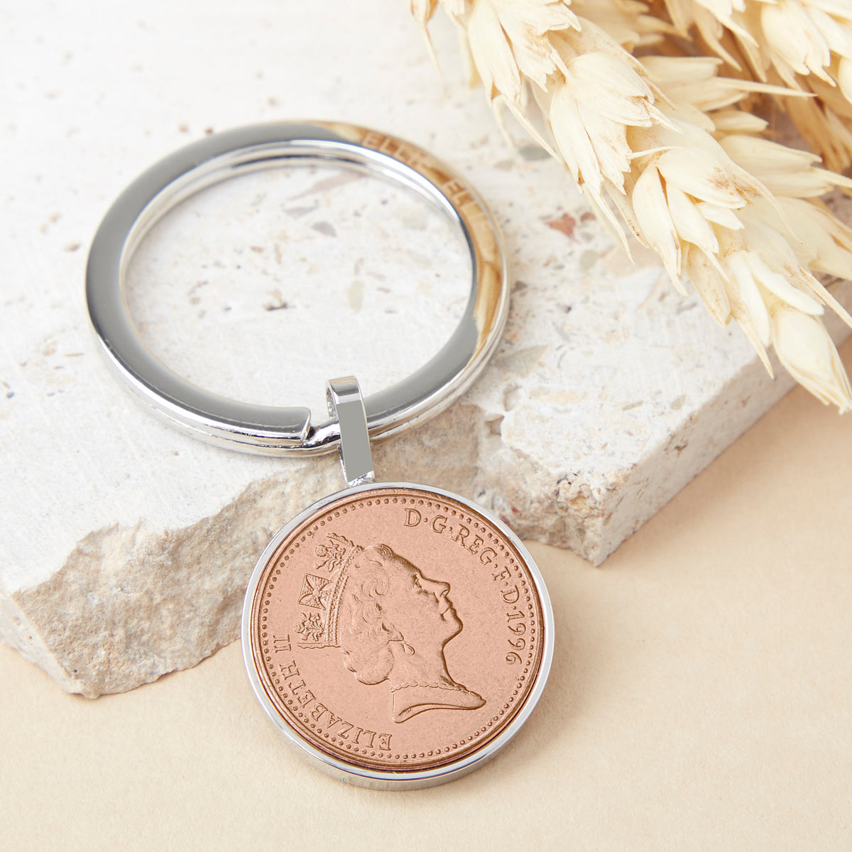 30th Birthday 1996 Penny Coin Keyring