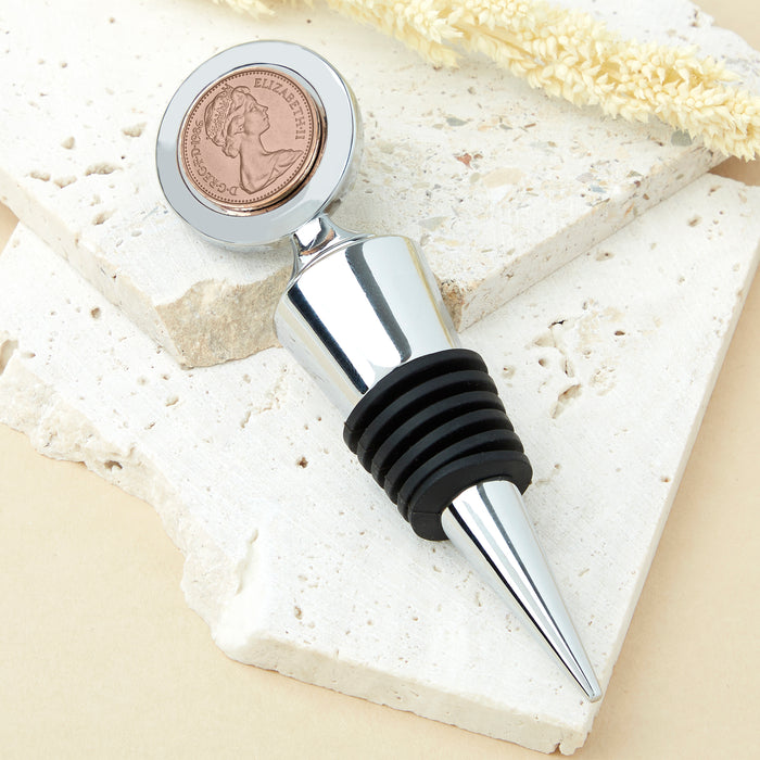 40th Birthday 1986 Penny Coin Bottle Stopper