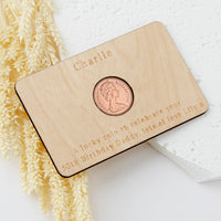 50th Birthday 1976 Half Penny Personalised Wallet Card