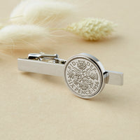 70th Birthday 1956 Sixpence Year Coin Tie Clip